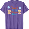 Family Birthday Bear Gifts Sister of The Birthday Boy Bear 1st Birthday Party Boy T-Shirt - Purple Heather