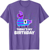 Todays My Bday LLama Tees Cute Birthday Llama Funny Bday Animal Party T-Shirt - Purple Heather
