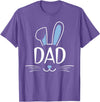 Dad Bunny Rabbit Face Family Group Easter Father's Day T-Shirt in Purple Heather
