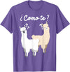 Spanish design | Llama gift | Funny Spanish design Funny Spanish gift, Como Te Llama, Llama design T-Shirt - Purple Heather