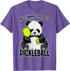Grandio Design Cute Funny Animal Lover Gifts Panda Pickleball All I Want To Do Is Cute Funny Bear Player T-Shirt - Purple Heather