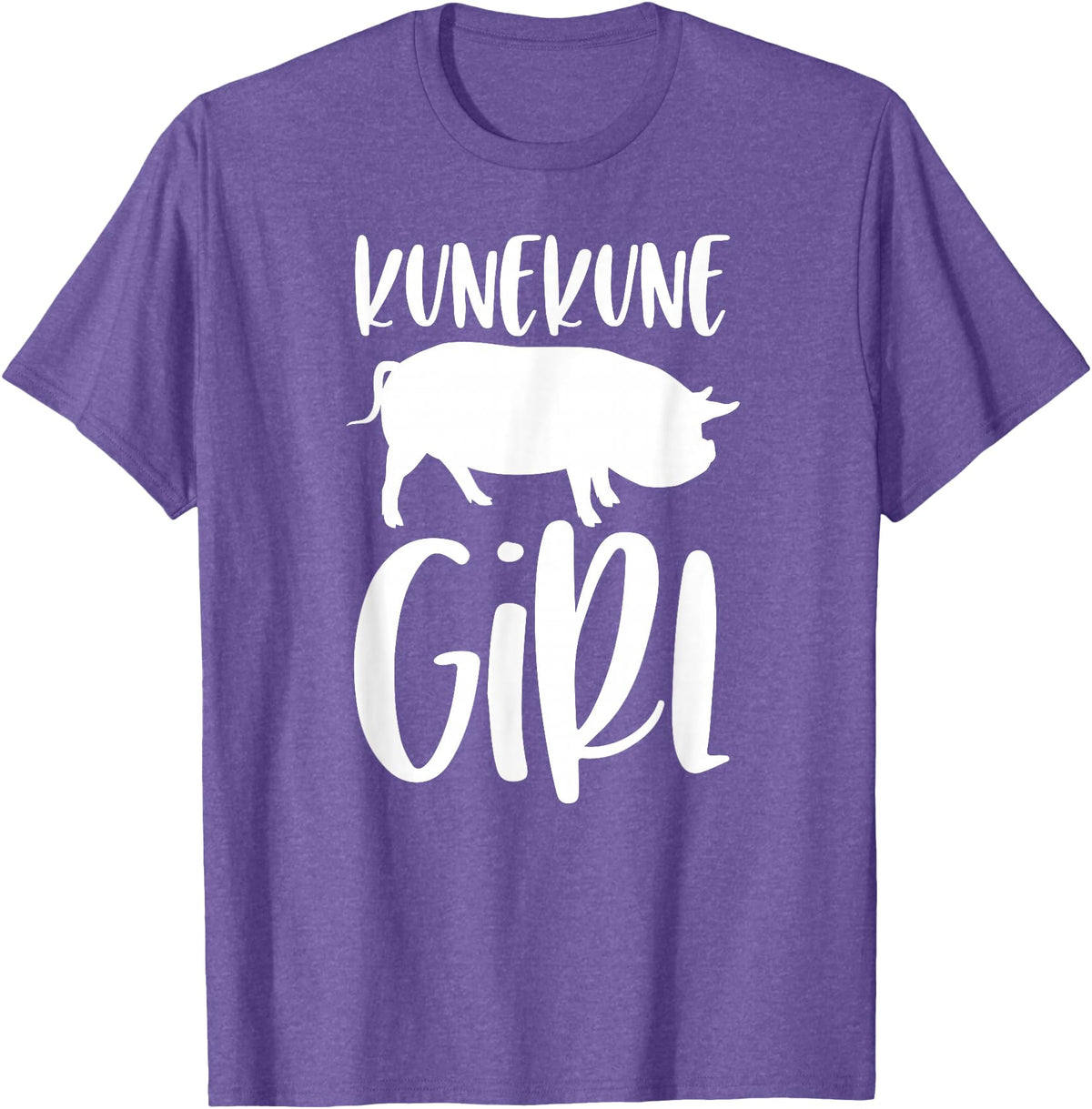 Angry Ant Graphics - Kunekune Pig Gifts Kune Kune Pig Gift for Women - Kunekune Girl T-Shirt - Purple Heather