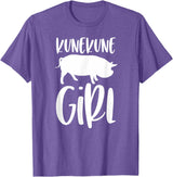 Angry Ant Graphics - Kunekune Pig Gifts Kune Kune Pig Gift for Women - Kunekune Girl T-Shirt - Purple Heather