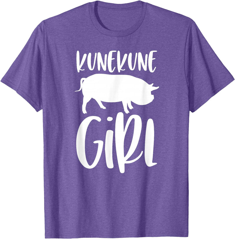 Angry Ant Graphics - Kunekune Pig Gifts Kune Kune Pig Gift for Women - Kunekune Girl T-Shirt - Purple Heather