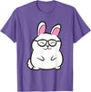 Nerdy Rabbit Owner Rabbit Hipster Rabbit T-Shirt in Purple Heather