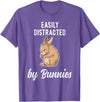 Cute & Funny Rabbit Bunny & Rabbit T-Shirt in Purple Heather