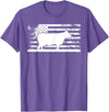 Funny Charolais Rancher Gift for Cattle Lover American Flag - American Cow Charolais Rancher T-Shirt - Purple Heather