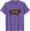 Pig Parent Shirts and Gifts World's Best Pig Dad - Funny Pet Pig Saying T-Shirt - Purple Heather