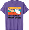 Best Rabbit Mum of All Time Funny Rabbit T-Shirt in Purple Heather
