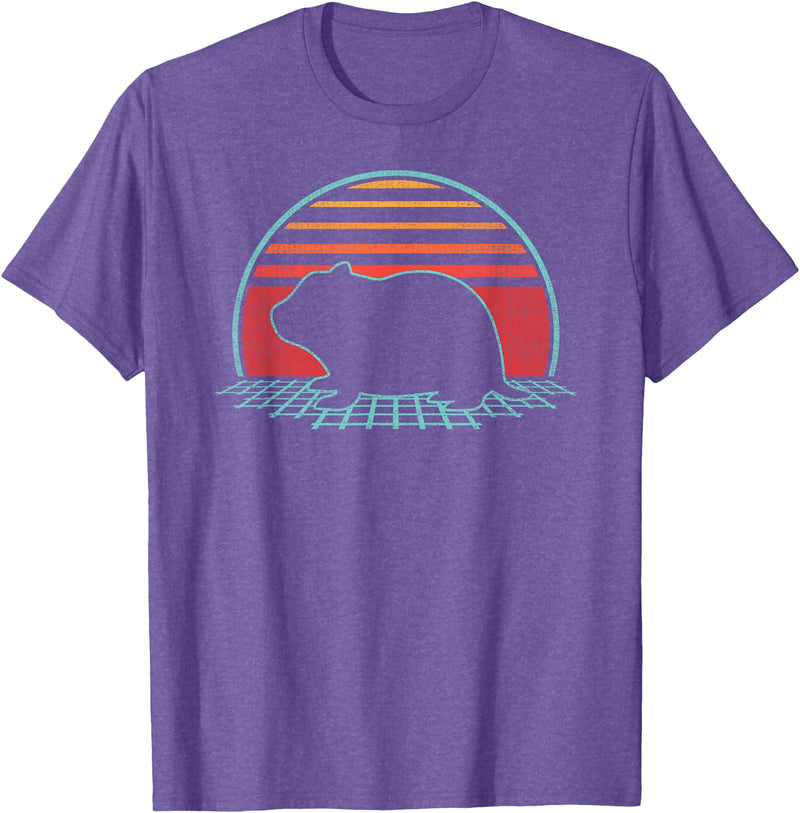 Hamster Lover Animal Retro Vintage 80s Style T-Shirt - Purple Heather