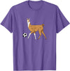 Cute Soccer Llama Tees Soccer Llama Futbol Llama T-Shirt - Purple Heather