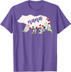 Nana Shirts By No1 Tees Nana Bear Shirt - Nana Bear Water Color Flower Grandma T-Shirt - Purple Heather