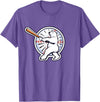 Birdmouse Polar Bear Baseball T-Shirt - Purple Heather