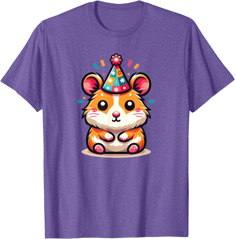 Birthday Hamster for Children Birthday Hamster T-Shirt - Purple Heather