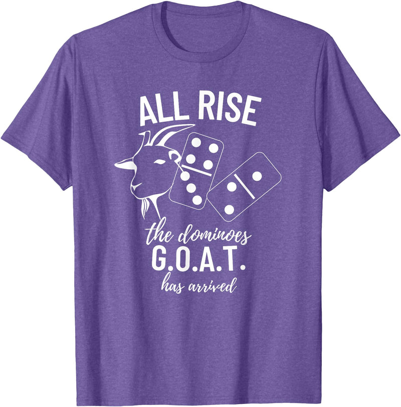 Dominoes Uniform Apparel Dominoes G.O.A.T All Rise Champ - Dominoes T-Shirt - Purple Heather