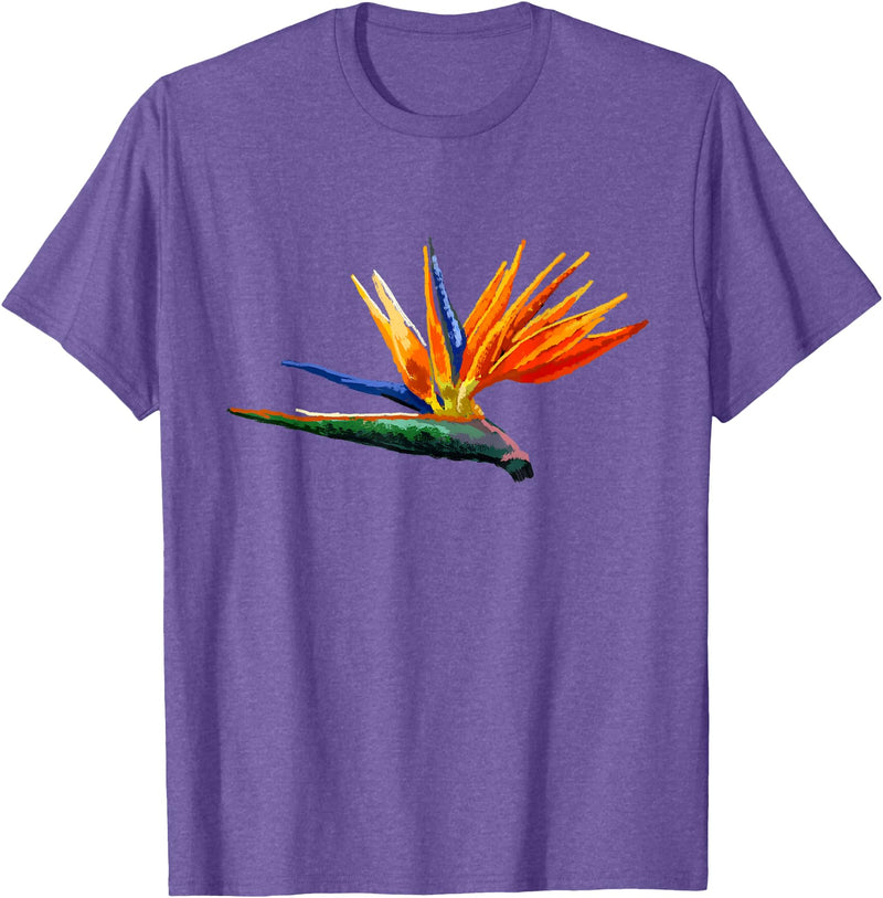 DDD Flowers Bird of Paradise Flower T-Shirt - Purple Heather