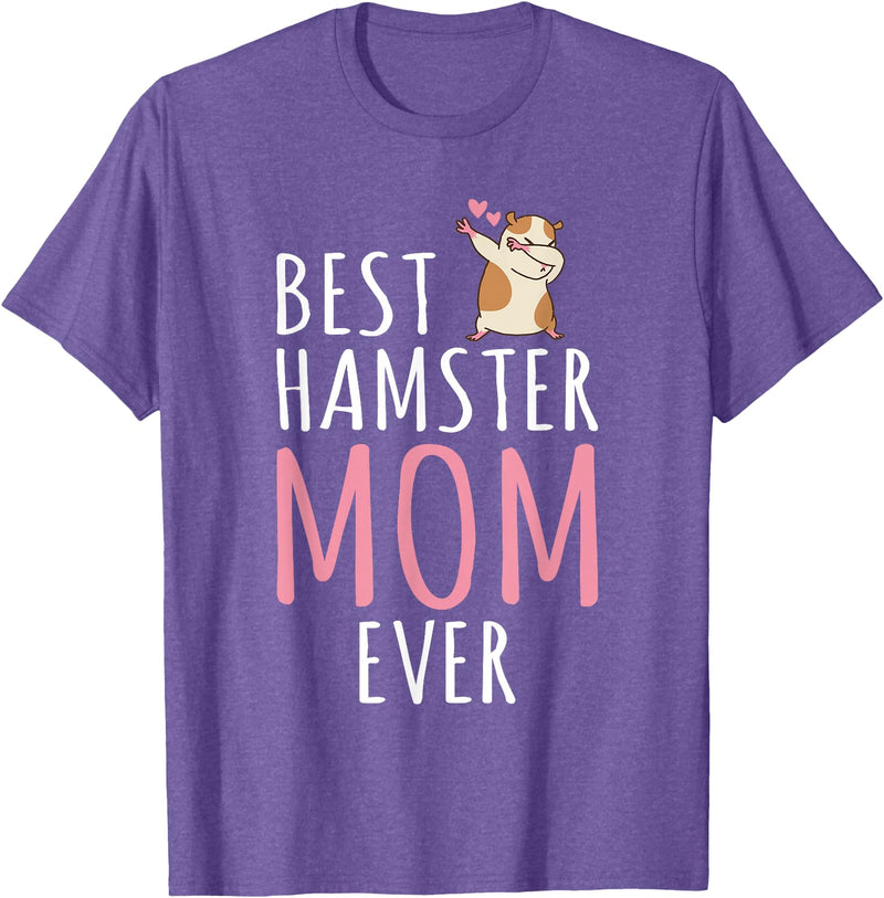 Best Hamster Mom Cute Hamster Owner T-Shirt - Purple Heather