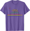 California LGBTQ+ Gift Men Women Couples Groups California Republic Bear LGBT Gay Pride Month Rainbow Flag T-Shirt - Purple Heather