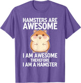 Cute Hamster Design for Men Women Kids Animal Hamster Lover T-Shirt - Purple Heather