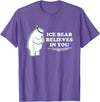 Mens Ice Bear Shirt Mens Ice Bear Tshirt Animal Gift Tee T-Shirt - Purple Heather
