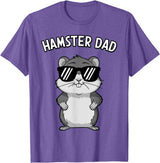 Funny Hamster Design for Men Dad Boys Animal Hamster Lover T-Shirt - Purple Heather