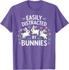 Bunny Design for Men Women Kids Rabbit Hare Bunny Lover T-Shirt in Purple Heather
