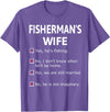 Fashion Tribe Fishing Apparel Fishermans Wife He's Not Imaginary Funny Retro Unique Gift T-Shirt - Purple Heather