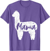 Happy Mothers Day Shirt Cute Gift Ideas Cute Proud Mama Llama Alpaca Happy Mothers Day Gift Shirt T-Shirt - Purple Heather
