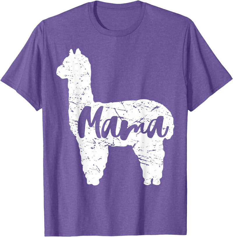 Happy Mothers Day Shirt Cute Gift Ideas Cute Proud Mama Llama Alpaca Happy Mothers Day Gift Shirt T-Shirt - Purple Heather
