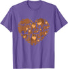 Grizzly Bear lover heart gifts idea Grizzly Bear lover heart bear love camping hiking men women T-Shirt - Purple Heather