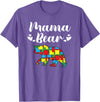 Mama Bear Autism Awareness Mom Puzzle Clothing Co Autism Awareness Mama Bear Proud Autistic Mom T-Shirt - Purple Heather