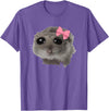 Coquette Sad Hamster Meme Crying T-Shirt - Purple Heather