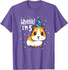 Guinea Pig Birthday by Joy Haus Guinea Pig Birthday Party Wheek Kids 5 Year Old 5th Outfit T-Shirt - Purple Heather