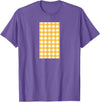 Buffalo Plaid and Checkered Squares Yellow Checkered Square Buffalo Plaid T-Shirt - Purple Heather