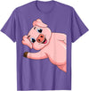 Funny Pig Lover & Owner Gift Ideas Pig Swine Kids Boys Girls Women T-Shirt - Purple Heather