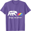 Cute Pansexual and Bisexual Mama Gift Tee Cute Pansexual Mama Bear T-Shirt - Purple Heather