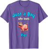 Boys Pig Shirts & Gifts for Kids Pig Shirt for Boys | Children's Pig T-Shirt - Purple Heather