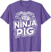 PIG Designs By ShirtZilla Ninja PIG T-Shirt PIG Ninja T-Shirt - Purple Heather