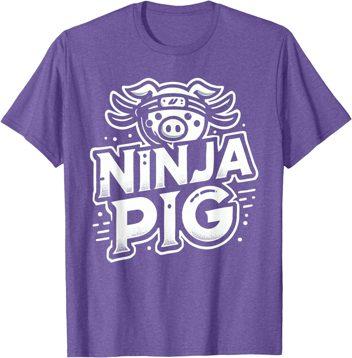 PIG Designs By ShirtZilla Ninja PIG T-Shirt PIG Ninja T-Shirt - Purple Heather