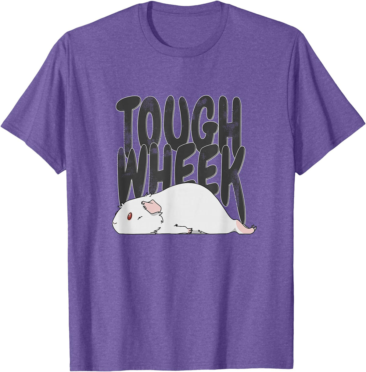 Picadilly Printables Guinea Pigs Guinea Pig Pet Tough Wheek Albino White T-Shirt - Purple Heather