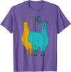 Funny Llama T-Shirt Como Te Llamas Funny Spanish Joke Llama Shirt Tee T-Shirt - Purple Heather