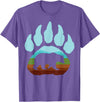 Big Bear Grizzly Paw Gift Design Big Texas Bear Claw Gift Design Idea For Bear Fans T-Shirt - Purple Heather