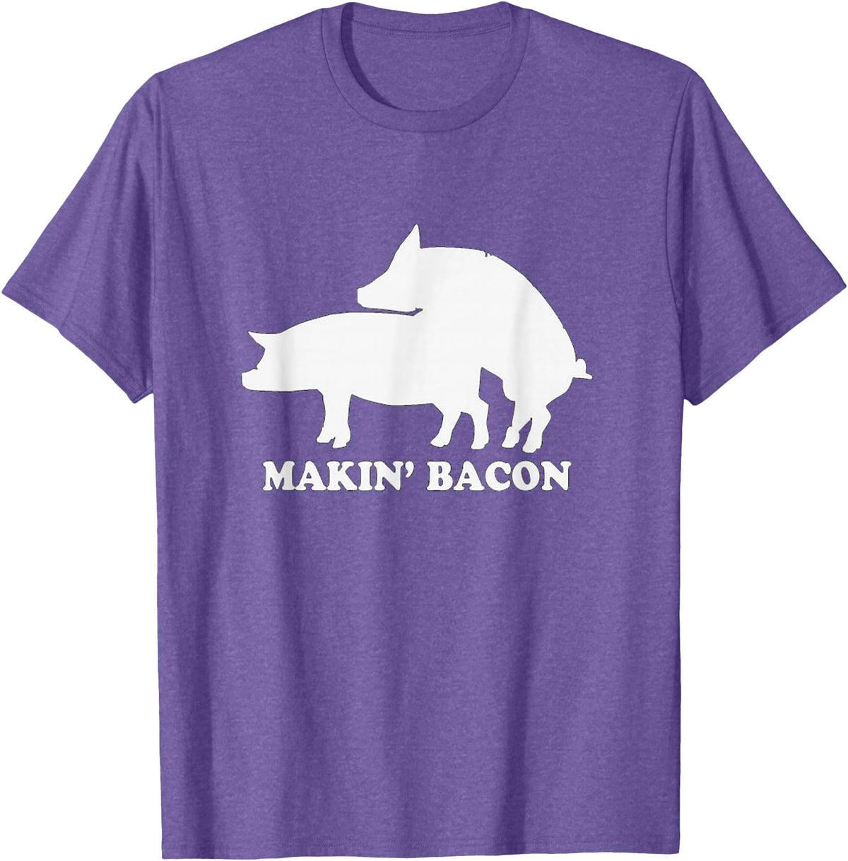 Chris T-Shirt makin bacon t-shirt pork bacon shirt pigs T-Shirt - Purple Heather