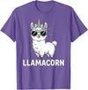 Funny Llamacorn Lover Llama Design Llamacorn Funny Llama Unicorn For Girls Kids Lover Llamacorn T-Shirt - Purple Heather