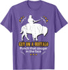 Guy on a Buffalo ~ Punch that Cougar in the Face T-Shirt - Purple Heather