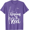 Keeping It Reel Fishing Gifts Fishing Pole Keeping it Reel Joke Funny Fish T-Shirt - Purple Heather