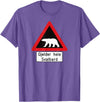 Svalbard T-Shirt Co. Svalbard Polar Bear Sign | Gjelder hele Svalbard | Norway T-Shirt - Purple Heather
