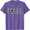 Cow Print Designs for the whole Family Uncle Cow Pattern Cow Print T-Shirt - Purple Heather