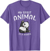 Animal Shirt Gifts for Birthday My Spirit Animal is A Panda Panda Bear SHIRTAnimal Lover Tee T-Shirt - Purple Heather