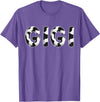 Cow Pattern Print Family Matching Birthday Shirts Cow Gigi Birthday Family Matching Mothers Day Boy Girl Farm T-Shirt -